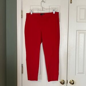 Talbots Bold Red Side Zip Trousers